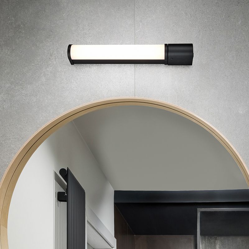 Aplique baño moderno negro, Bernou, 8W, 3000K LED, IP44 Aplique baño moderno negro, Bernou, 8W, 3000K LED, IP44