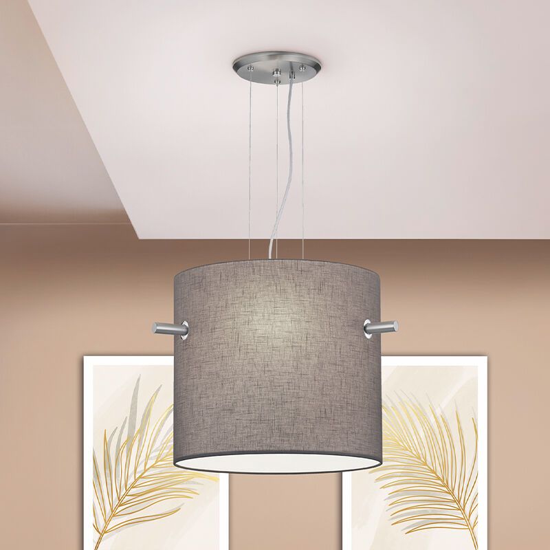 Lámpara colgante de metal gris, Myke Lámpara colgante de metal gris, Myke