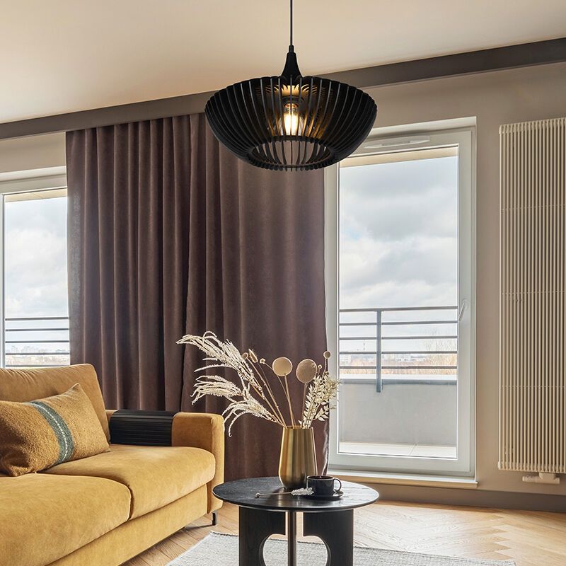 Lámpara colgante de madera negra, Mirjan Lámpara colgante de madera negra, Mirjan