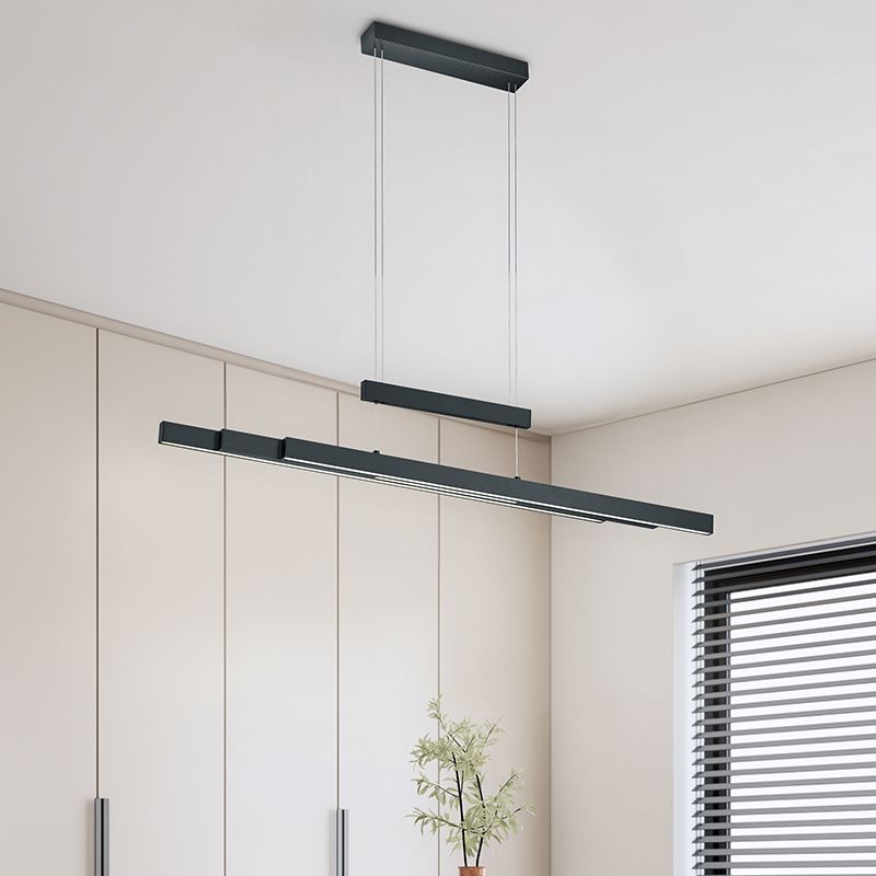 Lámpara colgante moderna negra, Jessey, 42W, ajustable entre luz blanco cálido y frío LED, con regulador táctil