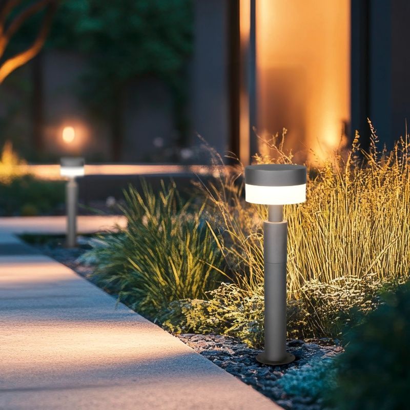 Lámpara exterior moderna antracita, Irfaan, 8W, 3000K LED, IP54