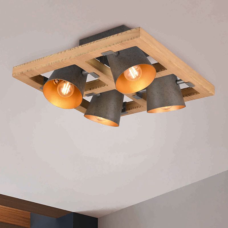 Plafón de techo vintage níquel, Keira