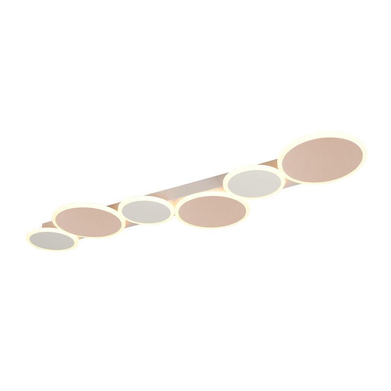 Plafón de techo moderno blanco, Vasiliki, regulable en 3 pasos