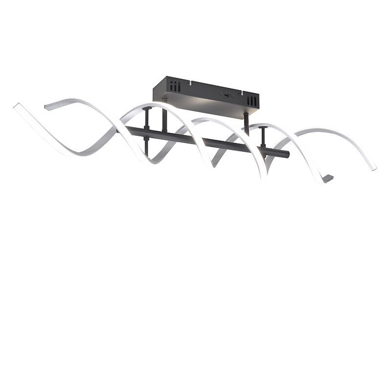 Lámpara de techo diseño cromada, Sylvian, 41W, ajustable entre luz blanco cálido y frío LED, regulable en 3 pasos Lámpara de techo diseño cromada, Sylvian, 41W, ajustable entre luz blanco cálido y frío LED, regulable en 3 pasos