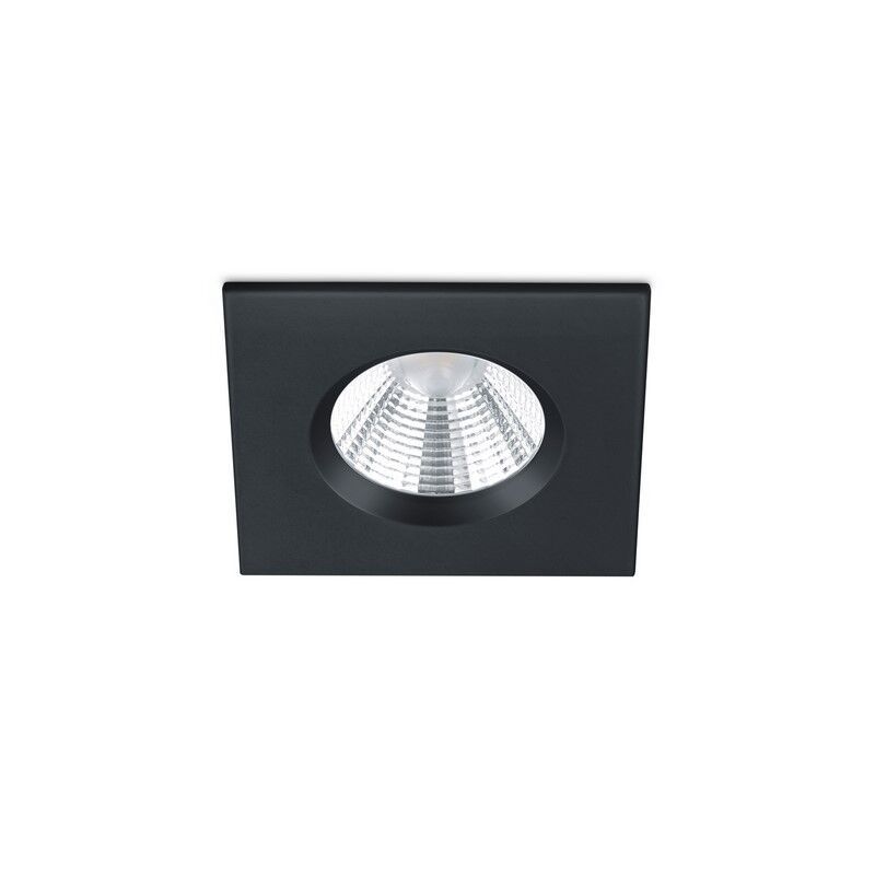 Foco empotrable baño moderno negro, Iman, 5W, 3000K LED, IP65