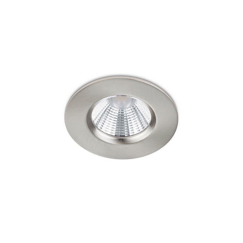 Foco empotrable baño moderno níquel, Iman, 5W, 3000K LED, IP65