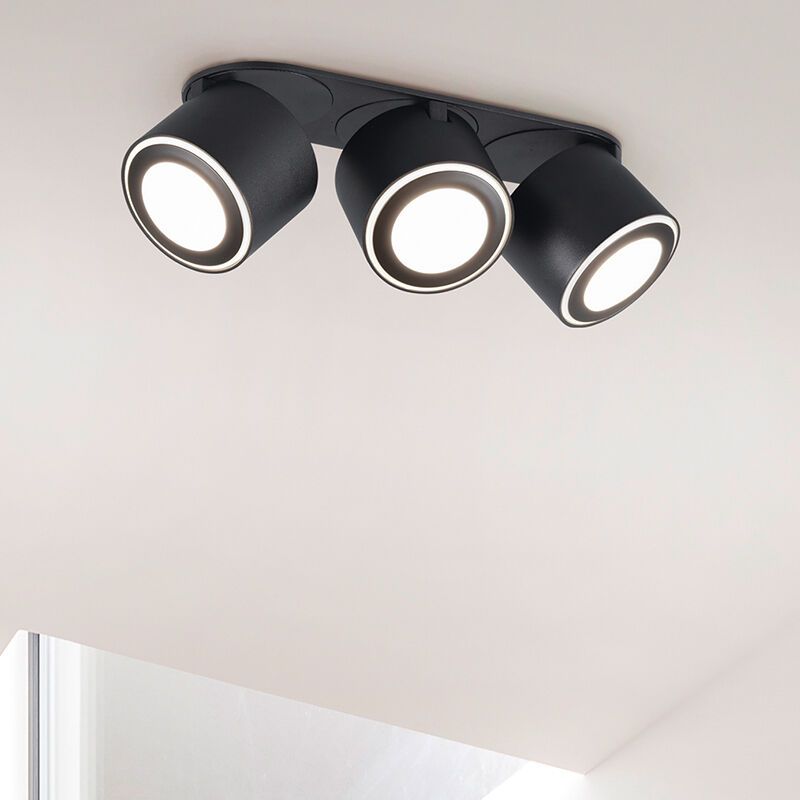 Plafón de techo moderno negro, Jorno, 3,5W, 3000K LED Plafón de techo moderno negro, Jorno, 3,5W, 3000K LED
