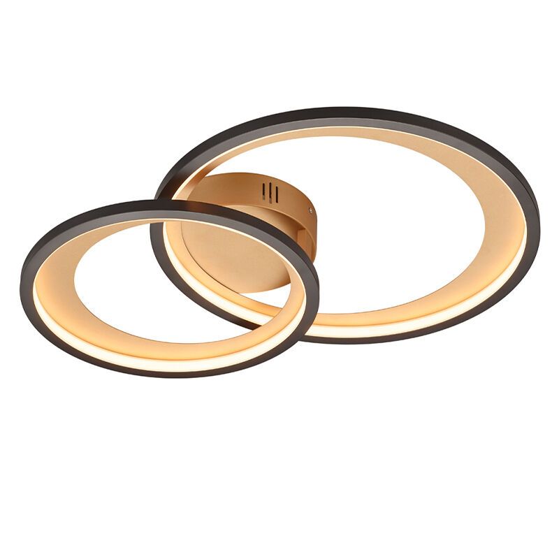 Plafón de techo moderno negro, Kendi, 29W, 3000K LED