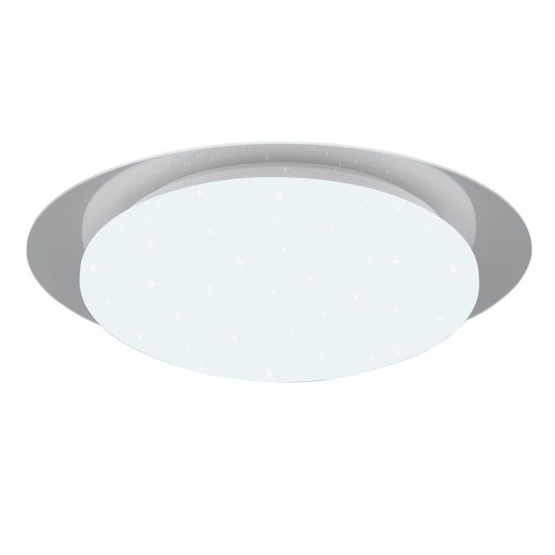 Lámpara de techo baño moderna blanca, Marlena, 12W, 4000K LED, IP44, con mando a distancia