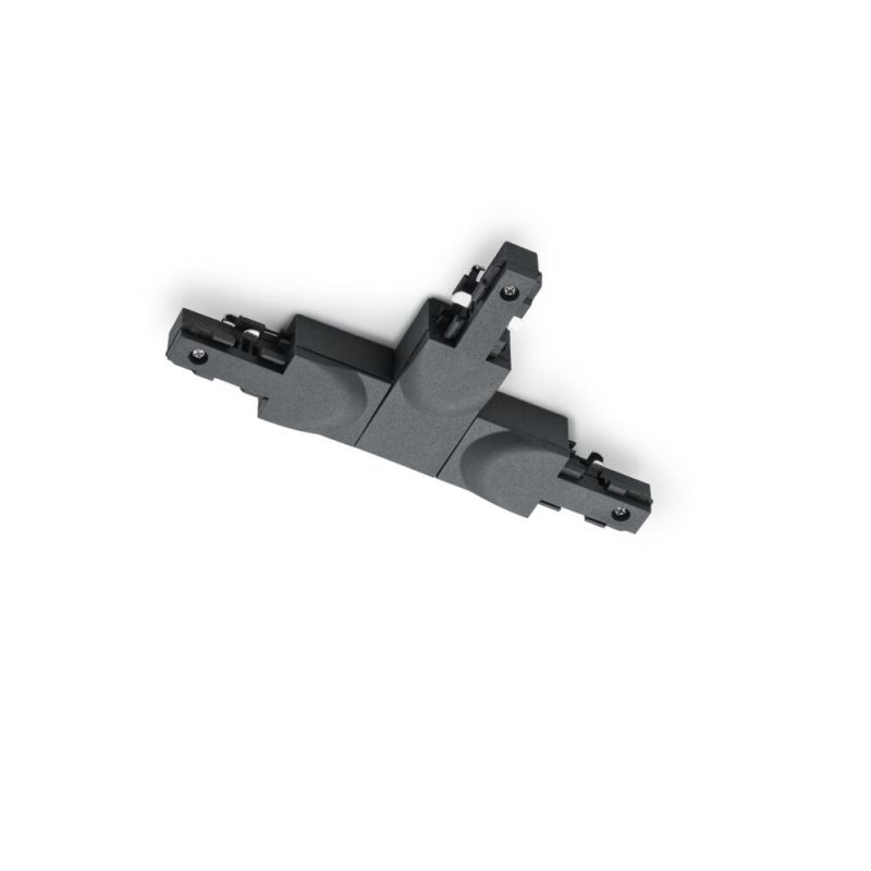 Pieza en T con guía, plástico, negro