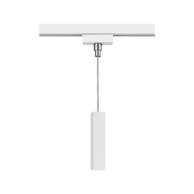 Adaptador de suspensión para focos de riel difasico, blanco