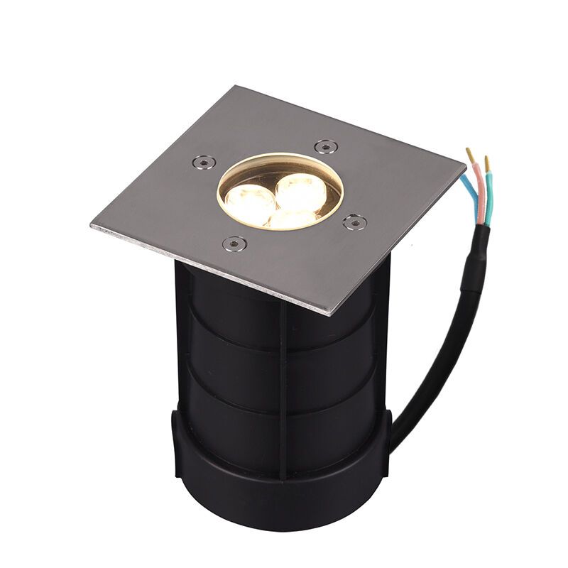 Foco suelo exterior moderno níquel, Jabari, 3W, 3000K LED, IP65