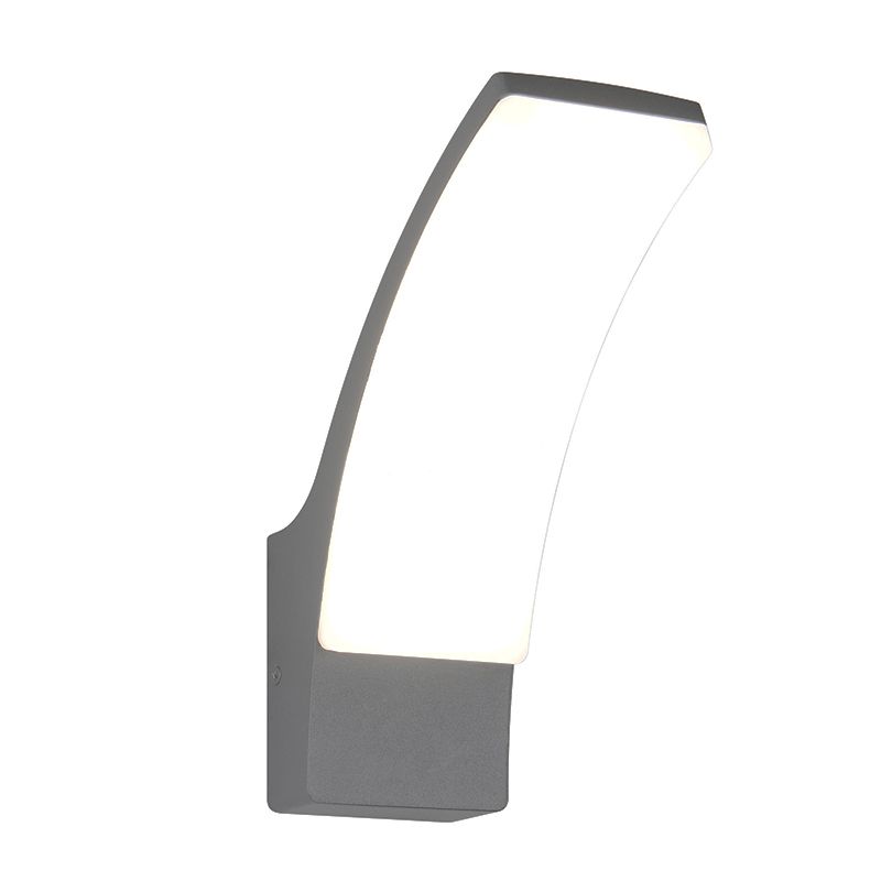Lámpara exterior moderna antracita, Popke, 12,5W, 4000K LED, IP44