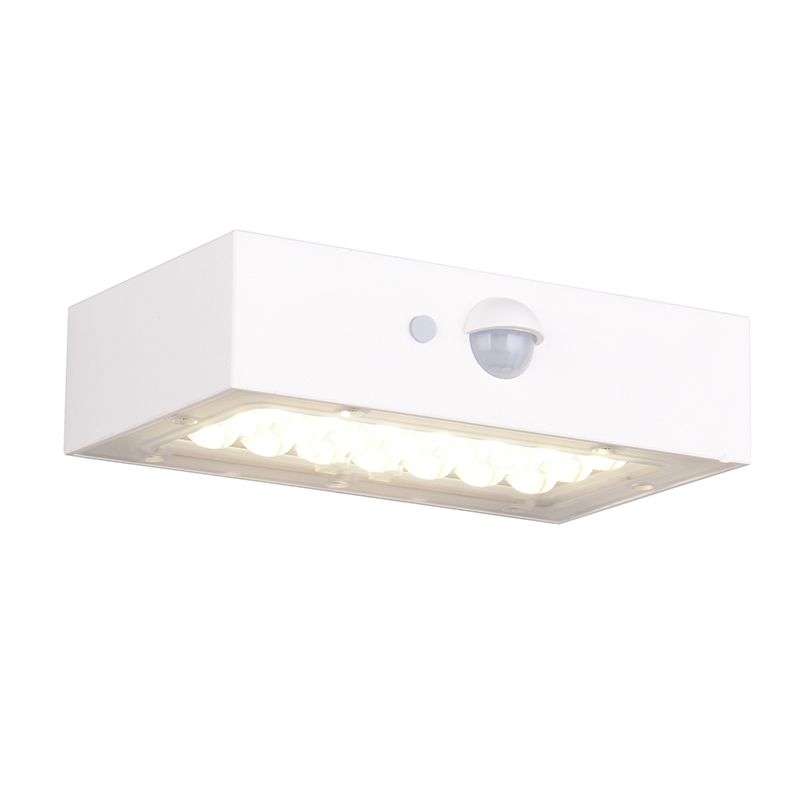 Aplique solar exterior moderno blanco, Numan, IP65 Aplique solar exterior moderno blanco, Numan, IP65