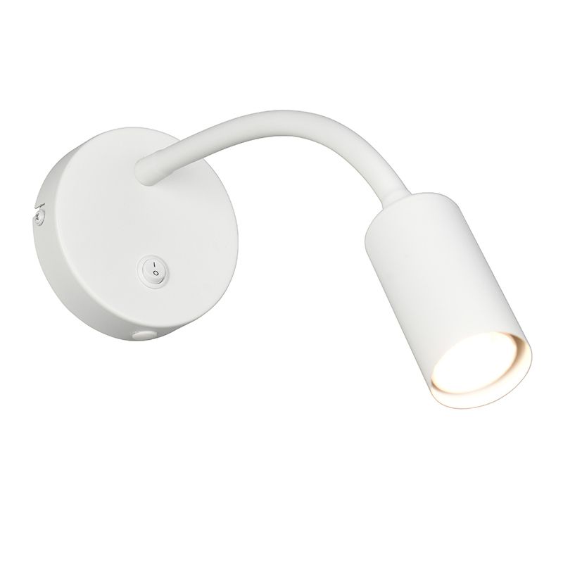 Aplique moderno blanco, Suradj, con interruptor
