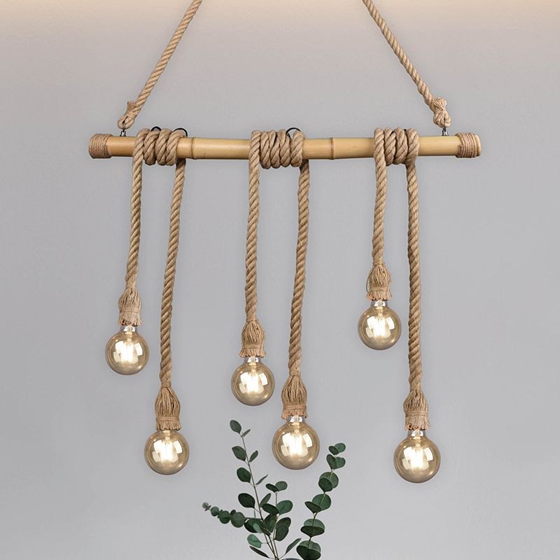 Lámpara colgante de madera marrón, Joaquin