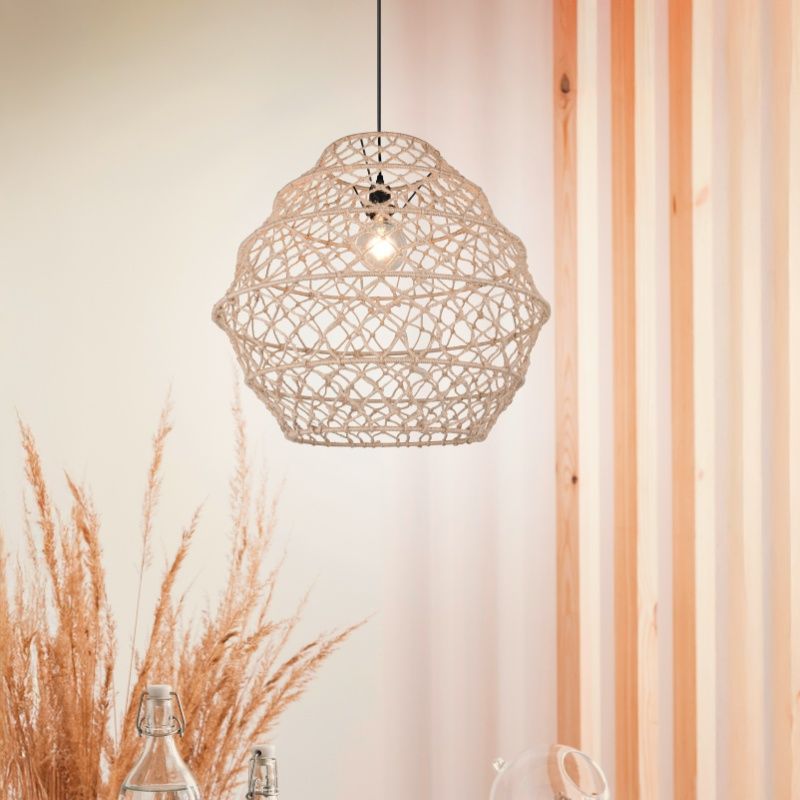 Lámpara colgante rústica marrón, Liduina Lámpara colgante rústica marrón, Liduina