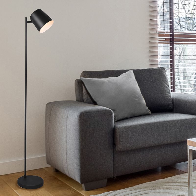 Lámpara de pie moderna negra, Suraya, 4,5W, 3000K LED, con regulador táctil Lámpara de pie moderna negra, Suraya, 4,5W, 3000K LED, con regulador táctil