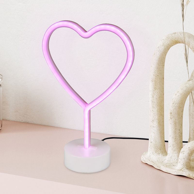 Lámpara de mesa infantil de plástico rosa, Sorian, 1W, 3000K LED