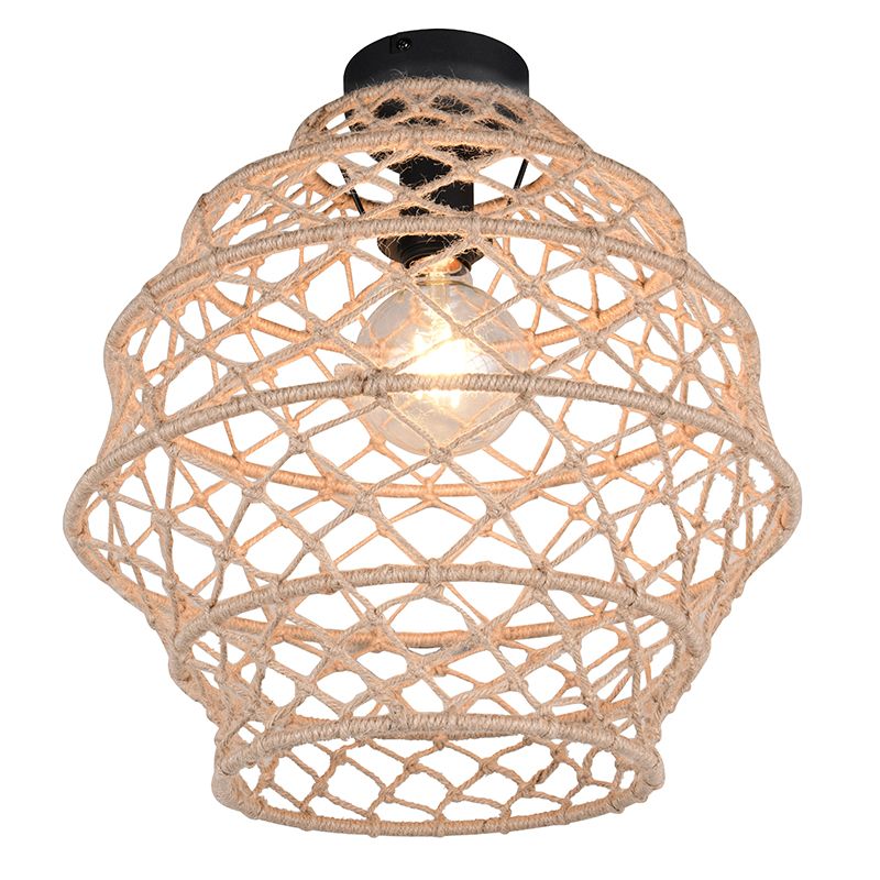 Lámpara de techo rústica marrón, Liduina