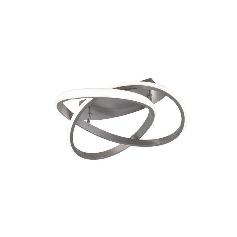 Plafón de techo moderno níquel, Sanura, 18W, 3000K LED