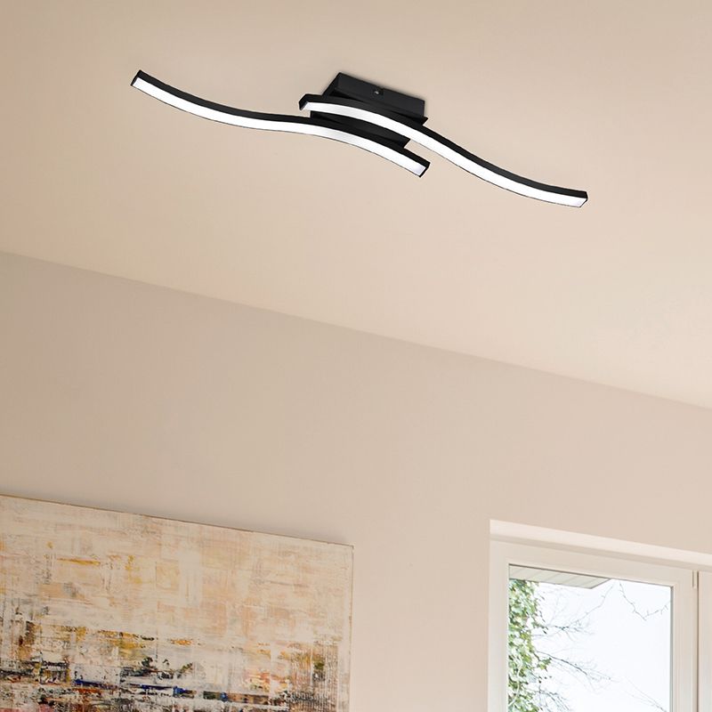 Plafón de techo moderno negro, Go, 5W, 3000K LED