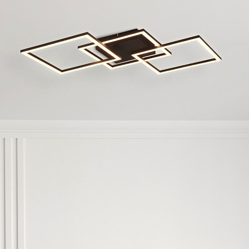 Plafón de techo moderno negro, Margaux, 31W, 3000K LED