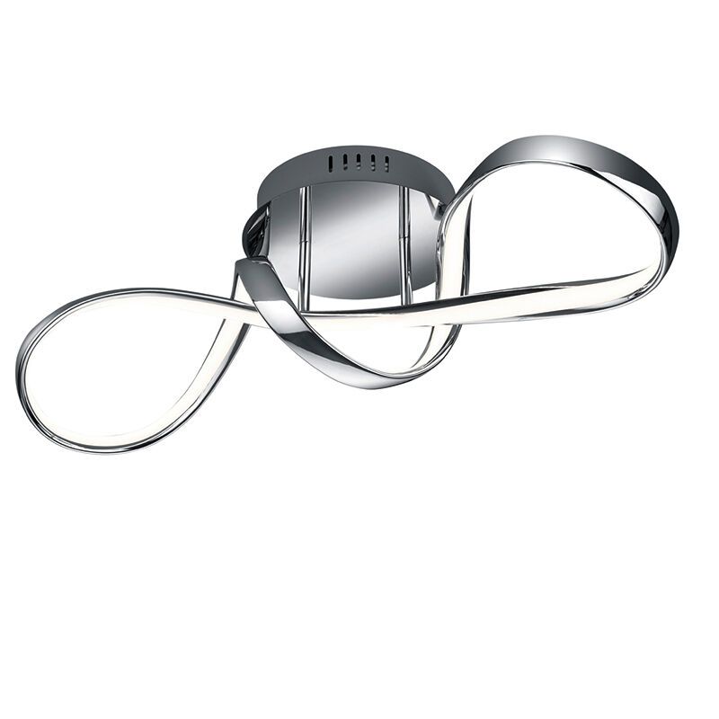 Lámpara de techo diseño cromada, Renso, 28W, 4000K LED, regulable en 3 pasos Lámpara de techo diseño cromada, Renso, 28W, 4000K LED, regulable en 3 pasos