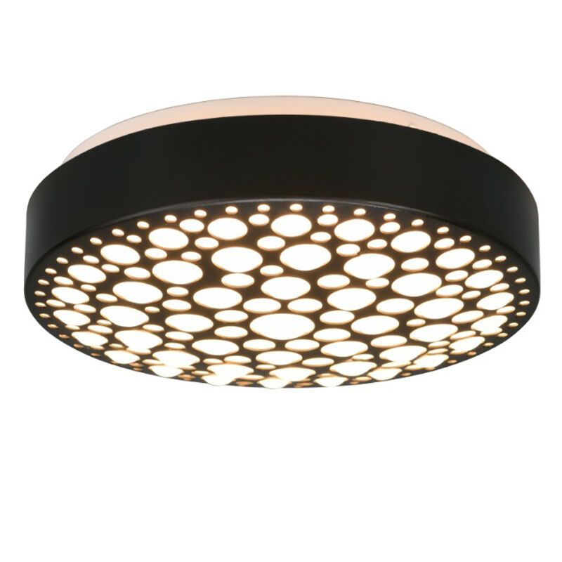 Plafón de techo de plástico negro, Wing, 11W, 3000K LED