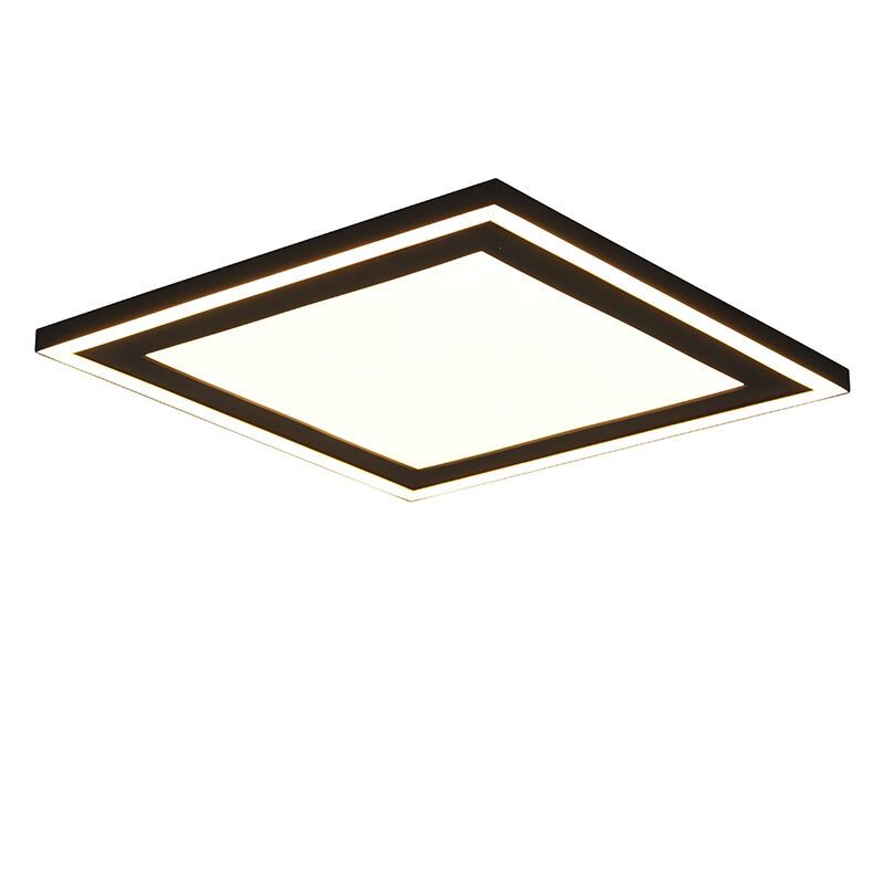 Plafón de techo moderno negro, Mirko, 16W, 3000K LED