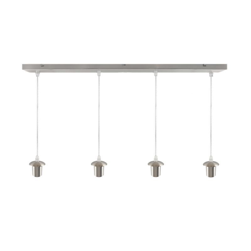 Lámpara colgante sin pantalla cromada de aluminio, Rika
