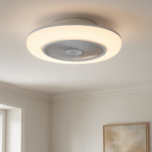 Ventilador de techo gris moderno, Gonda, 40W, 3000K LED, con mando a distancia
