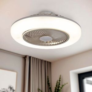 Ventilador de techo gris moderno, Hale, 40W, 3000K LED, con mando a distancia