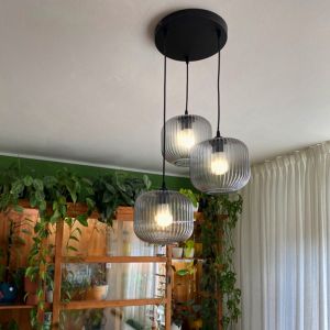 Lámpara colgante gris retro, Charlois