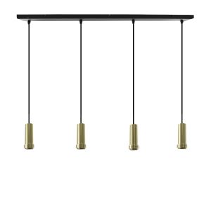 Lámpara colgante sin pantalla dorada de aluminio, Rika