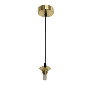 Lámpara colgante sin pantalla dorada de metal, Aafje, IP44