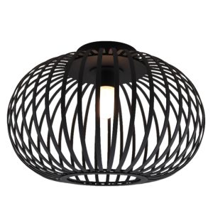 Lámpara de techo baño negra industrial, Lieve, IP44