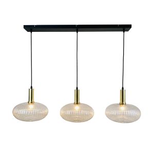 Lámpara colgante transparente retro, Charlois