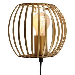 Aplique dorado industrial, Lieve, con interruptor