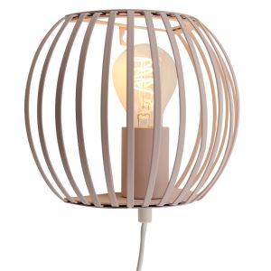 Aplique beige industrial, Lieve, con interruptor