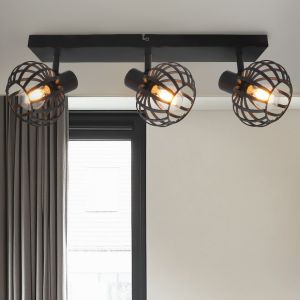 Foco de techo negro industrial, Lieve