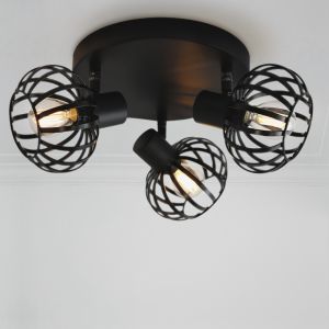 Foco de techo negro industrial, Lieve