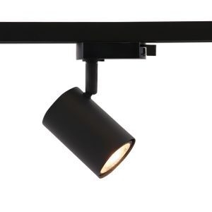Foco de carril monofásico negro moderno, Elena