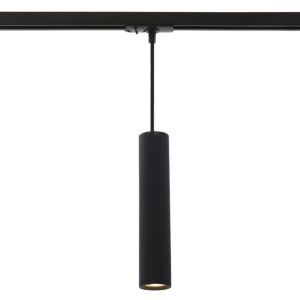 Foco de carril monofásico negro moderno, Nadi