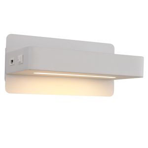 Aplique blanco moderno, Gregor, 10W, 3000K LED, con interruptor