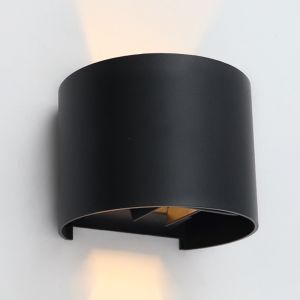 Aplique up down negro moderno, Dion, 6W, 3000K LED, IP65