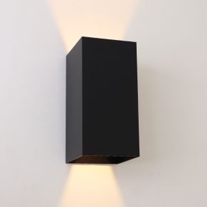 Aplique up down negro moderno, Dion, IP65