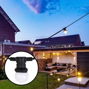 10m guirnalda exterior con 20 bombillas transparentes