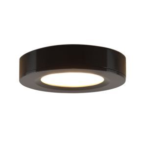 Lámpara redonda para armario de cocina, negro