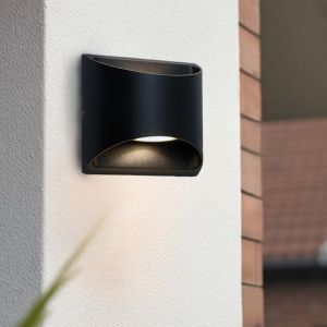 Lámpara exterior negra moderna, Stein, 8W, 3000K LED, IP54